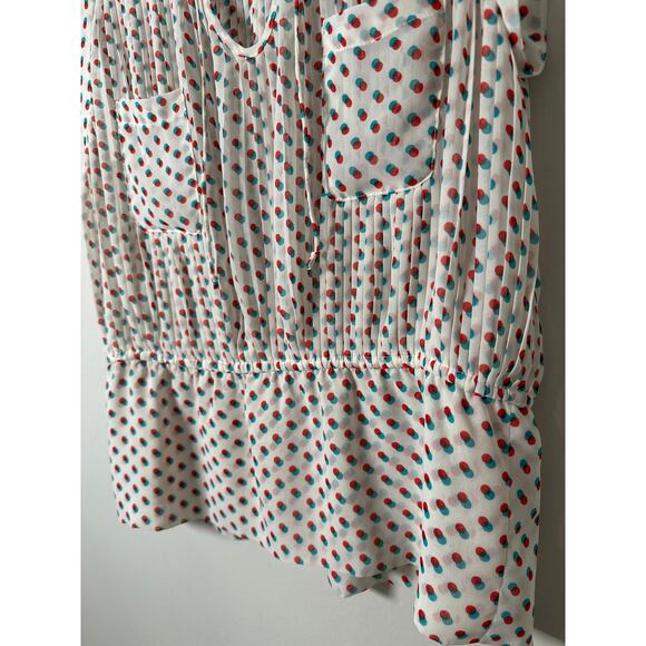 Anthropologie ISANI Venn Polka Dot Peplum Blouse Women’s Size 2 - Picture 4 of 9